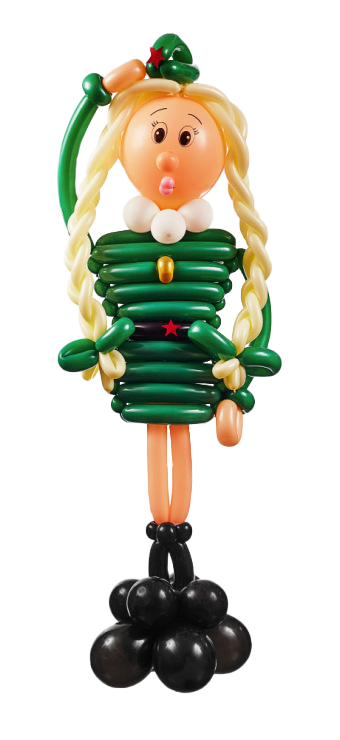 Фигура из шаров "Боевая подруга Мария"