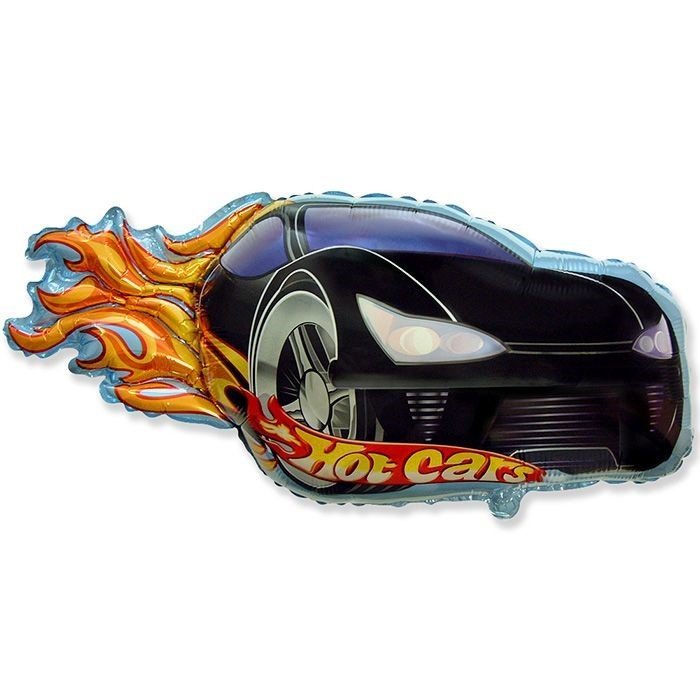 И 31 Гонка (черная) /Hot Car black /1шт/Фольгированный шар(Испания)