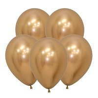 Шар "Рефлекс" Золото, (Зеркальные шары), хром Reflex Gold