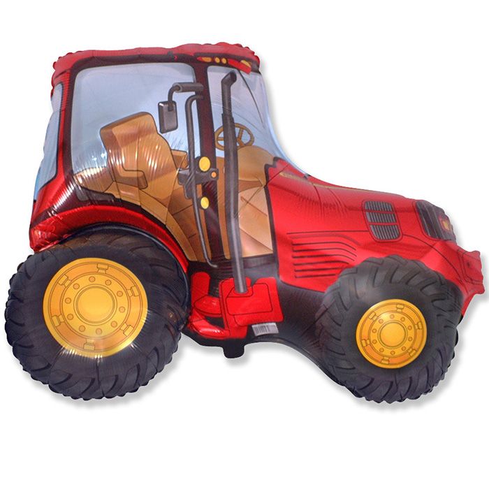 И 37 Трактор (красный)/Tractor/ 1шт./, Фольгированный шар (Испания)