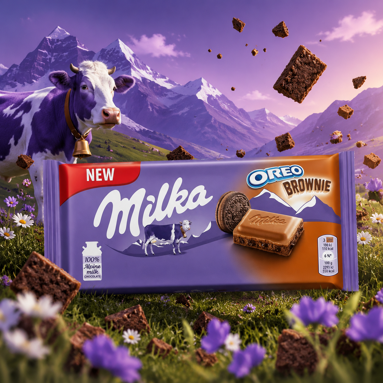 Акция!Шок. плитка Milka Oreo Brownie (Милка Орео Брауни) 100гр/22