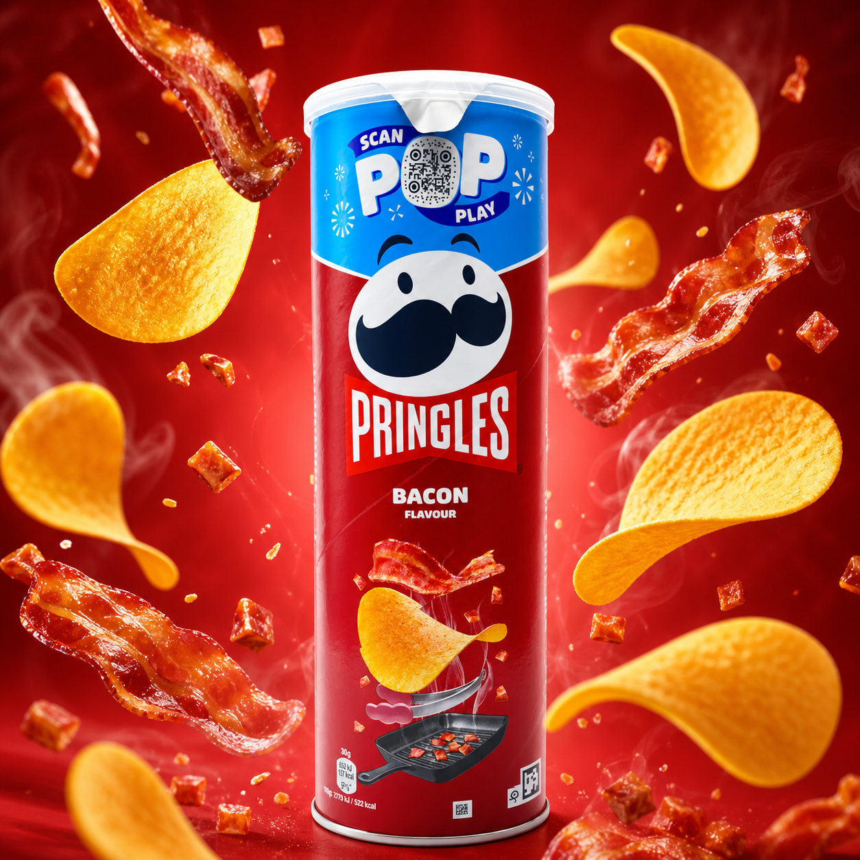 Картофельные чипсы Pringles Bacon (Бекон), 165 гр