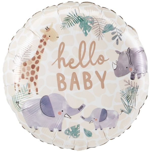 А 18" HELLO BABY Жираф Слон Носорог S40