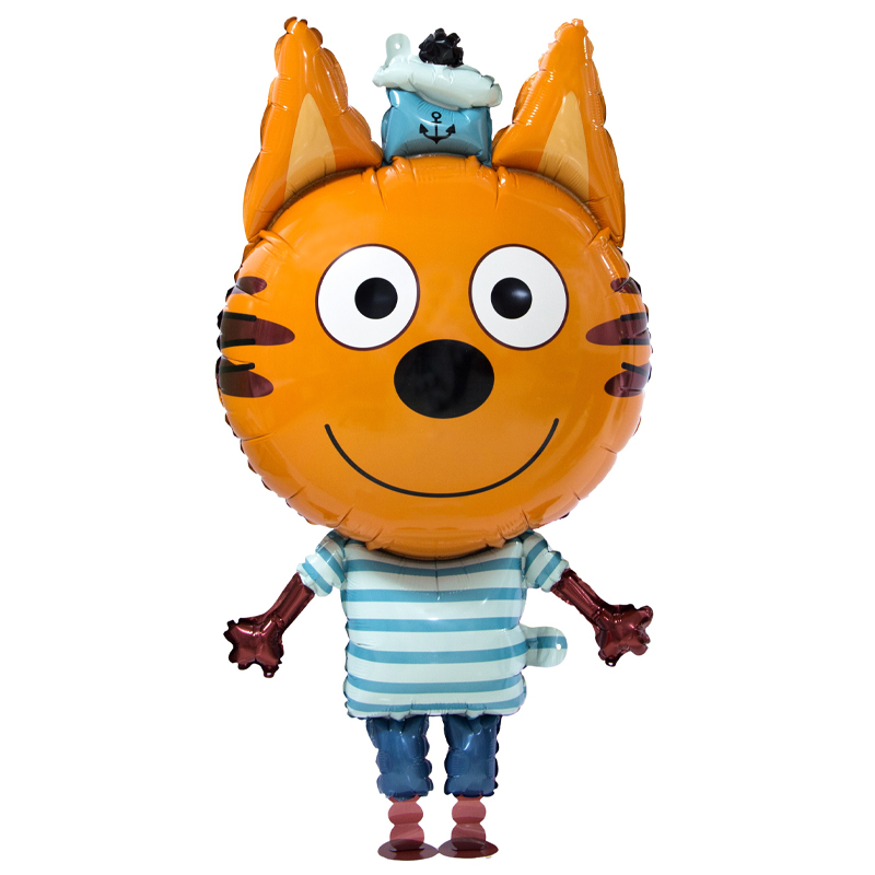 Шар 3D (39"/99 см) Ходячая Фигура, Три Кота, Коржик, 1 шт. в уп.