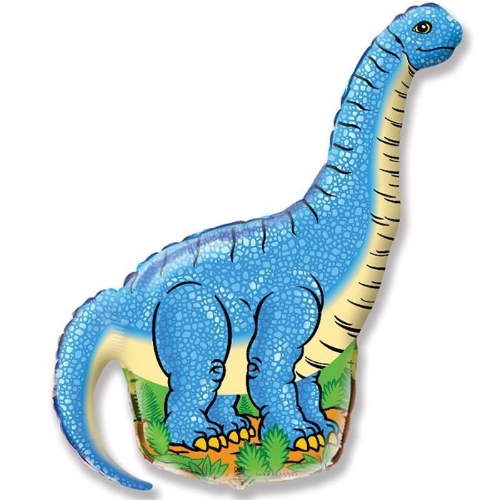 И 43 Диплодок (синий) /Diplodocus/1шт/, Фольгированный шар (Испания)