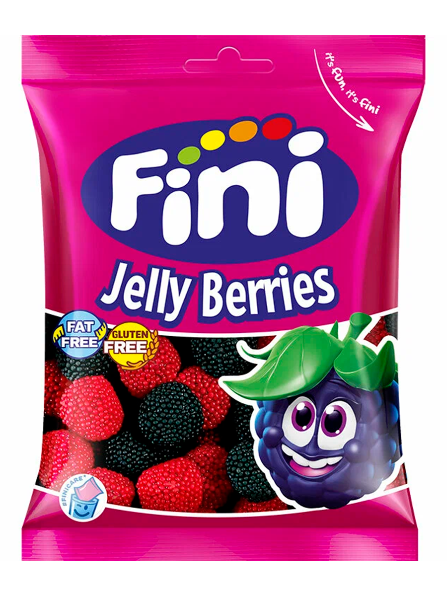 Акция!Мармелад жевательный Fini Jelly Berries "Чёрные и красные ягоды в обсыпке"