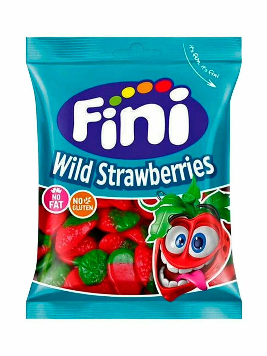 Акция!Мармелад жевательный Fini Wild Strawberries "Дикая клубника" 90г