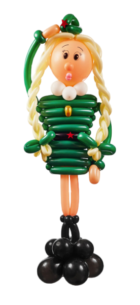 Фигура из шаров "Боевая подруга Мария"