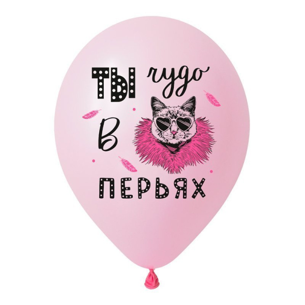 V 12 Женский юмор, Ассорти Пастель /,латексный шар (Россия) Ассорти