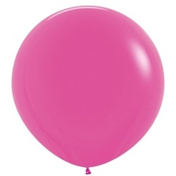 S 24 Пастель Фуксия /Fuchsia/1шт./, Латексный шар (Колумбия) 60см