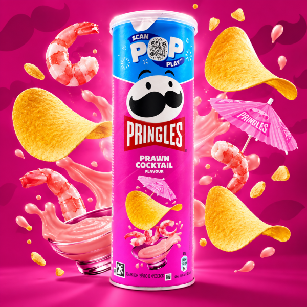 Картофельные чипсы Pringles Prawn Cocktail (Креветочный коктейль), 165 гр