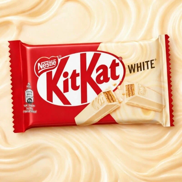 Акция!Шоколадный батончик KitKat 4 Finger White с белым шоколадом, 41,5 г