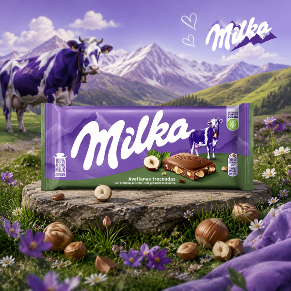 Акция!Шок. плитка Milka Hazelnuts (Милка Дробленный фундук) 90г (24)