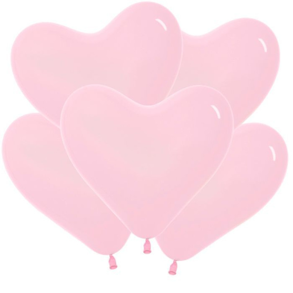 Сердце 12"(30см) Розовый, Пастель / Bubble Gum Pink