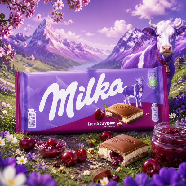 Акция!Шок. плитка Milka Cherry (Милка Вишневый крем) 100гр/22