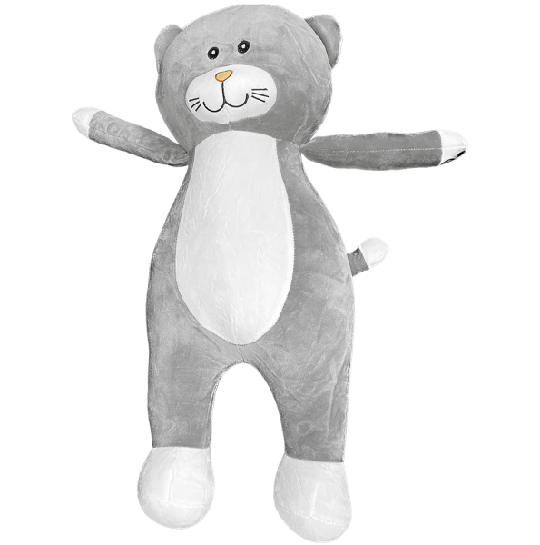Акция! Мягкая игрушка Кот сосиска толстый 60см СЕРЫЙ