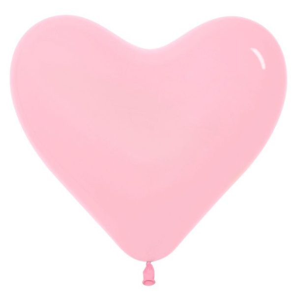 Сердце 12"(30см) Розовый, Пастель / Bubble Gum Pink