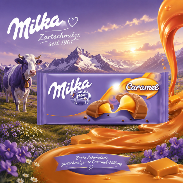 Акция!Шок. плитка Milka Caramel Creme (Милка Карамель) 100гр/20