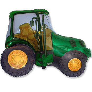 И 37 Трактор (зеленый) / Tractor/ 1шт./, Фольгированный шар (Испания)
